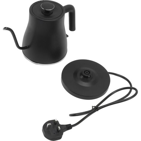 Bouilloire électrique col de cygne, théière pour café filtre, acier inoxydable, contrôle précis de la température, 220-240V, prise UK (1/5)