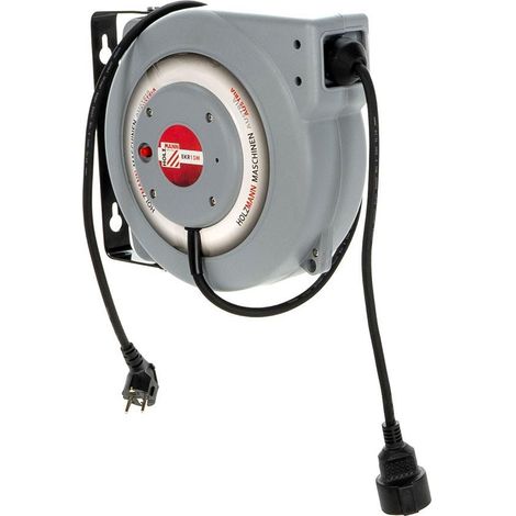Holzmann – Enrouleur électrique 15m 230V – Système de fixation murale pivotant – IP42 – Boîtier résistant intempéries – Disjoncteur thermique inclus