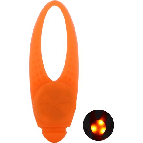 Lampe suspendue pour collier de chien, étanche, LED, sécurité avec clips en acier inoxydable, Orange (1/5)