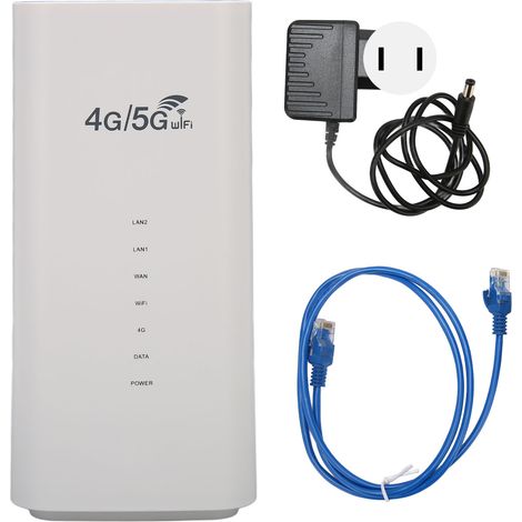 4G-LTE-Router mit SIM-Kartensteckplatz, 4 Antennen, bis zu 32 Benutzer, WLAN, CPE für Büros, 100–240 V, Weiß, US-Stecker