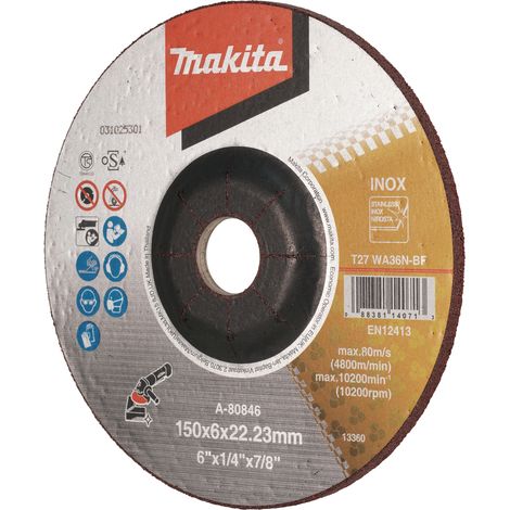 MAKITA Schleifscheibe Edelstahl 150x6x22,23 mm A-80846 (1/4)