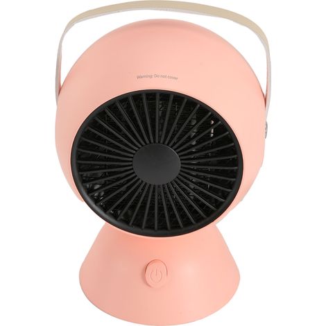 Mini radiateur soufflant 1300 W silencieux à température constante et à chauffage rapide, portable, idéal pour une chambre ou un bureau (100-240 V, rose, prise européenne). (1/5)