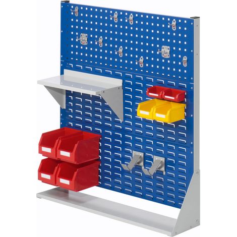 Kappes ®RasterPlan Stellwände einseitig Größe 3 - 2x Lochplatten 1x Schlitzplatte 1x Zubehörsortiment 20-teilig Enzianblau RAL 5010