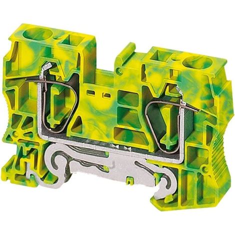 Borne à ressort conducteur protection 2 points 16mm² vert/jaune - NSYTRR162PE