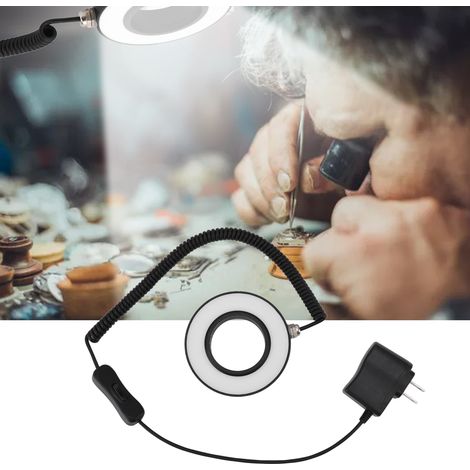 Lampe de travail LED 10W à adsorption magnétique, style anneau lumineux/soucoupe volante, adaptée aux machines-outils CNC, à la maintenance et à l'éclairage des machines. (1/5)