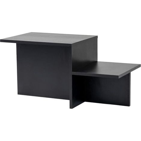 Couchtisch - HARMONY - rechteckig - Schwarz - 80 x 40 x 40 cm