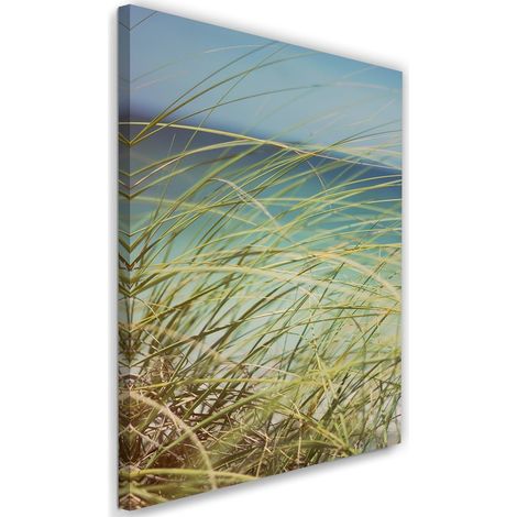 Tableau sur toile Plage Herbes Dunes Sable 60x90 (1/5)
