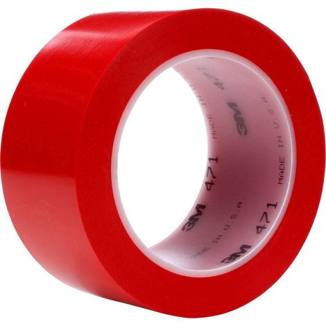 3M Modelo 471 F Cinta adhesiva PVC roja 50 mm x 33 m