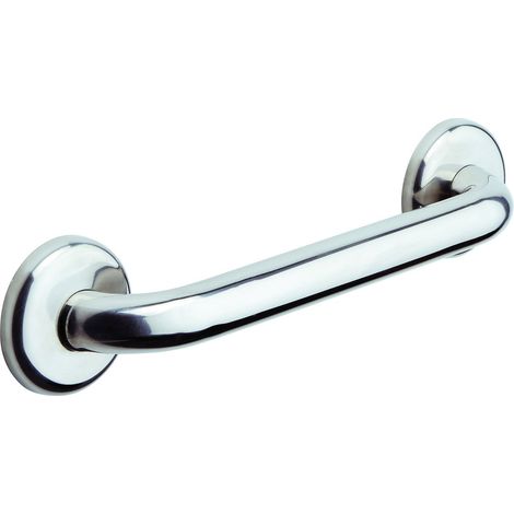 Maniglione disabili anziani barra bagno doccia in acciaio bianco 30 cm