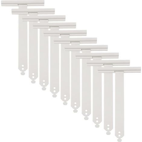 10 - Attache Volet Roulant - Crochet à Ressort - Fixation Sûre pour Store Enrouleur - Acier Inoxydable - Blanc - 10x15cm (1/4)