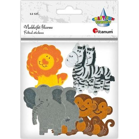 Autocollants animaux en feutrine, 12 pièces.
