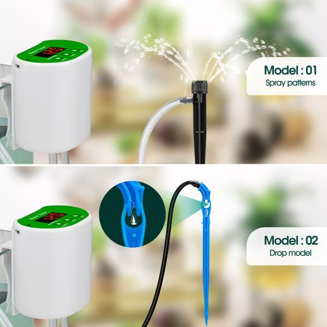 Système d'arrosage automatique, dispositif d'arrosage temporisé, Kit d'irrigation goutte-à-goutte pour plantes en pot, arrosage de vacances, pour 12 plantes en pots