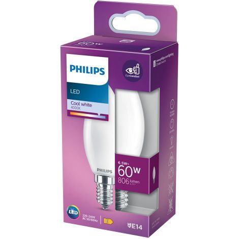 LAMPADA A LED 'OLIVA' NATUR.4000K 6,5 W=60W E14 - 806 lm 4 PZ