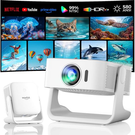4K Videoprojectur avec WiFi 6 et Bluetooth 5.4, Smart TV OS,HDR10+,3D Sound (1/5)