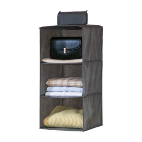 Mensola appendiabiti, organizer per armadio con 3 scomparti, organizer pieghevole e sistema di stoccaggio salvaspazio 602727CM (1/4)
