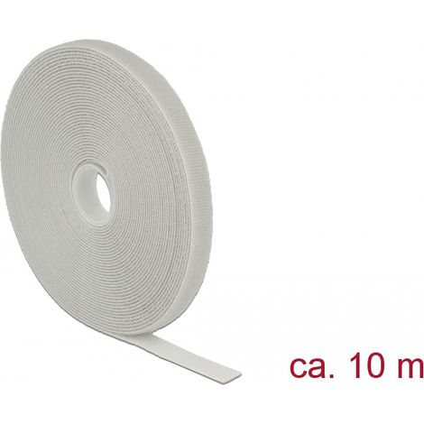 Delock Sujeciones de velcro en rollo de 10 m LA x 13 mm AN gris