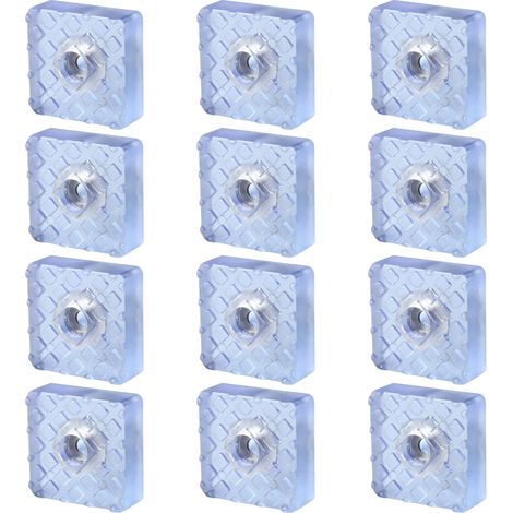 Juego de 12 almohadillas antideslizantes de caucho resistente a la humedad para patas de muebles y mesas. (1/5)