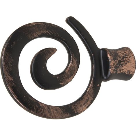 2 POMOLI A SPIRALE IN ALLUMINIO NERO/ RAME