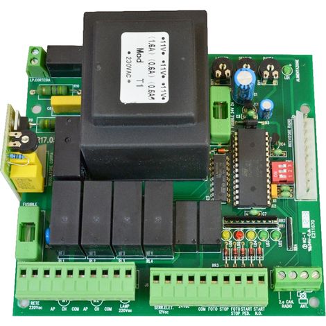 Centrale Quadro Scheda Comando 230Vac 230v Cancello Ante Battenti LEB CTR17