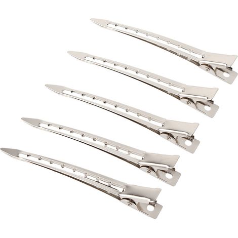 20 pinces métal bec de canard pour coiffure, clips de sectionnement cheveux, outils professionnels salon, lot de 20, robustes et précises (1/5)