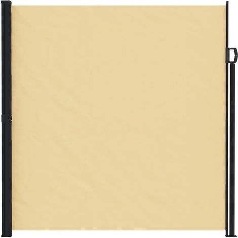 Store latéral rétractable, couleur sable, 500 x 180 cm, en polyester.