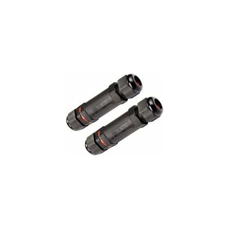 Boite de Derivation Etanche, Paquet de 2 Boitier Electrique IP68 - Boite de Jonction Ø 1mm-13mm-Facile à Installer (Noir, PVC)