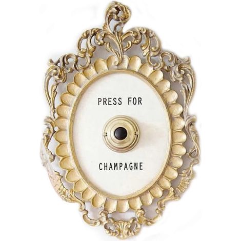 Bouton de sonnette à thème champagne - petit anneau pressoir pour la maison (1/5)
