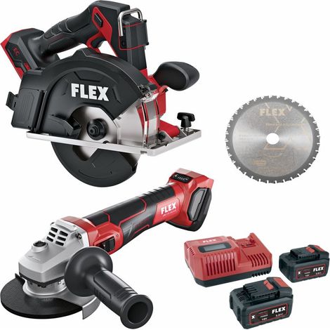 Flex Akku Metall-Handkreissäge 18 V CSM 57 18-EC 2 Akkus 5,0Ah + LBE 125 18.0-EC