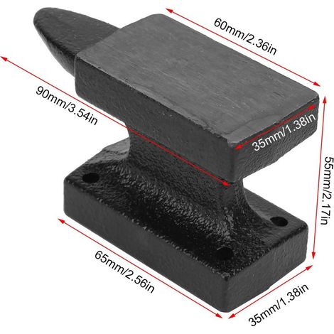 Enclume forgeron portable fonte Établi stable Couleur aléatoire Pour martelage, rivetage, bijouterie, modelage (1/5)