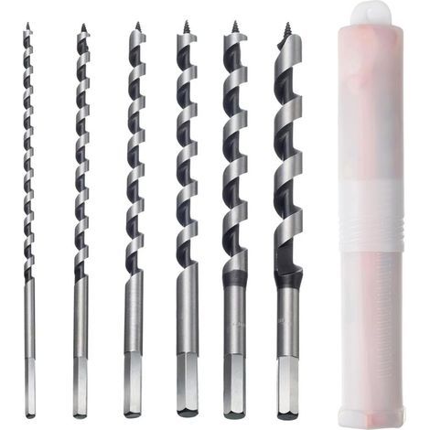 Forets à œillets, forets hélicoïdaux pour bois, 6 pièces (Ø 6 mm, 8 mm, 10 mm, 12 mm, 14 mm)