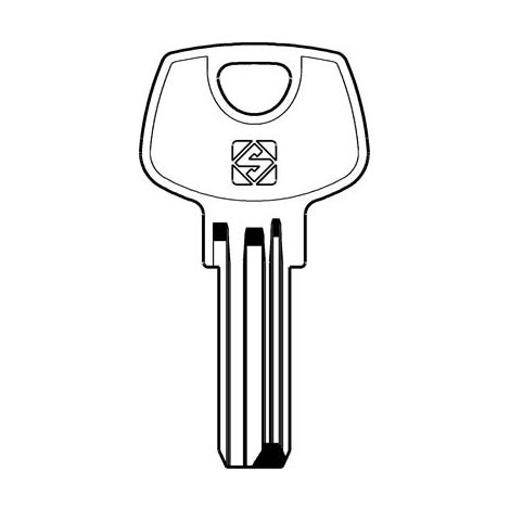 CHIAVE PUNZONATA DOM DM138 SILCA - OTTONE NICHELATO- 2 pezzi