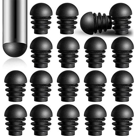 24 Pièces Bouchons d'Extrémité Ronds avec Inserts de Tube en Plastique de Diamètre Extérieur de 16 mm Tube d'Embouts de Pied de Chaise Protecteurs de Bouchons en Plastique (1/5)