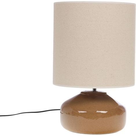 Amadeus - Lampe Domitille marron en céramique 54 cm (1/3)