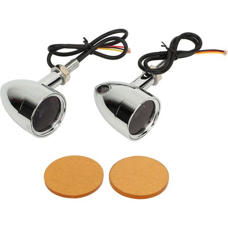 Clignotants Moto 10mm Ultra Lumineux Robustes Paire de Feux Indicateurs de Direction pour Suzuki Bobber Chopper (1/5)