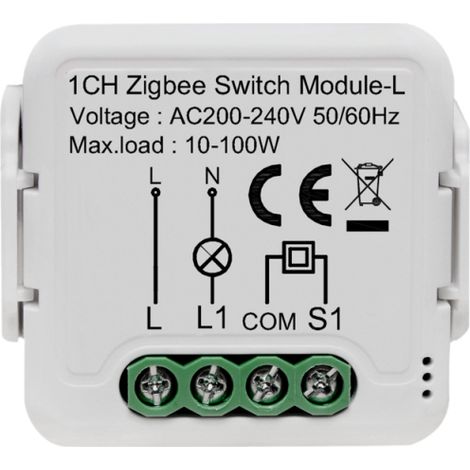 Modulo interruttore intelligente Tuya ZigBee, interruttore a 1 canale, condivisione dispositivi, timer, controllo remoto, compatibile con Google Home, richiede gateway