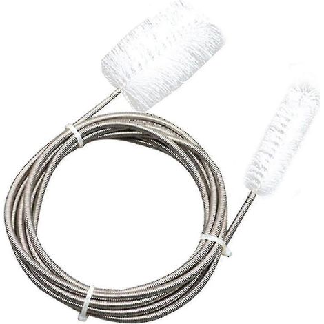 Brosse de nettoyage pour canalisations d'eau, brosse de drainage flexible, ressort en acier inoxydable (1/4)
