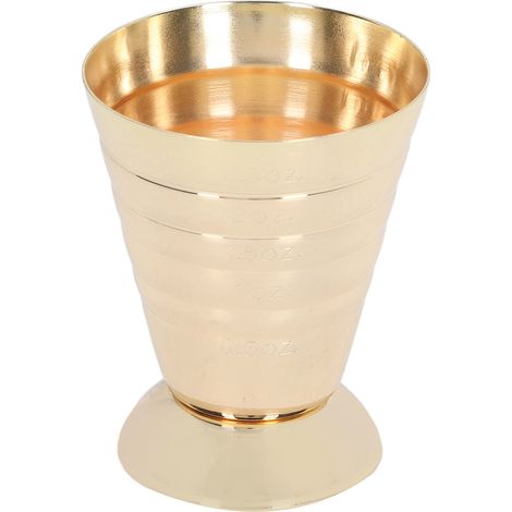 Hochpräziser Messbecher aus Edelstahl 304 mit 3 Skalen für Cocktails, geeignet für Bars, Restaurants und mehr – Goldfarben (1/5)