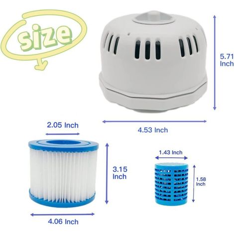 Filtre à coton pour piscine Lay-Z-Spa Miami 54123 + support P6653 + coffret de médicaments L003 (1/5)