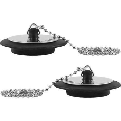 Bonde de vidange de Bouchon de vidange avec chaîne en Acier Inoxydable Bonde de lavabo Pour salle de sport, hôpital, maison de retraite, école, bar, restaurant, café, cuisine (1/5)