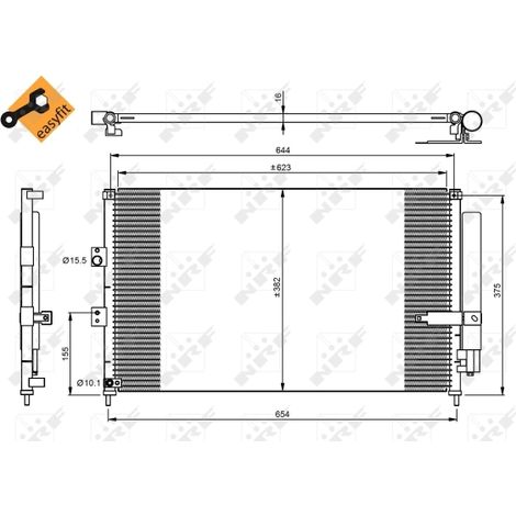 Condenseur, climatisation NRF 35865 HONDA 80110SNAA01 80110SNAA02 80110SNAA41