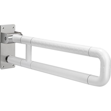 Haltegriff fürs Badezimmer – Sicherheitsgriff – Sicher duschen – Edelstahl – 60 cm Länge – Weiß (1/5)