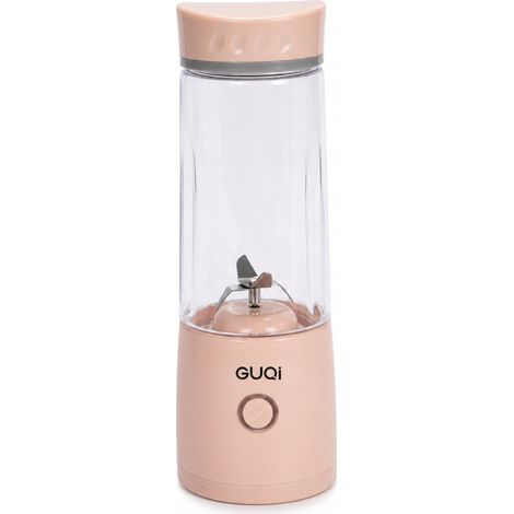 Blender Portable Électrique GUQi Rechargeable USB, Mini Gobelet à Jus, Rose (1/5)