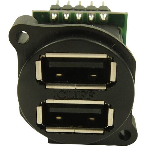 Presa USB doppia Presa verticale CP30090 XLR-USB2x2 CP30090 Cliff Contenuto: 1 pz. (1/2)