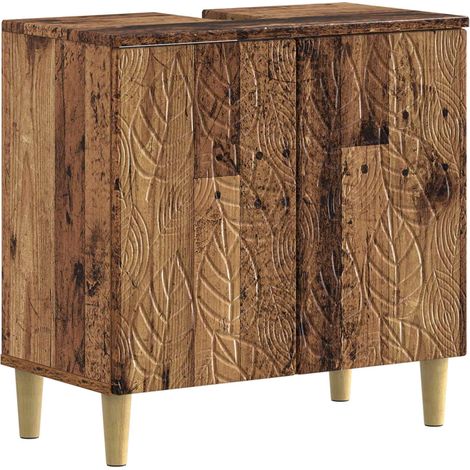 Waschbeckenschrank DELFT Altholz 59,5 x 31,5 x 59 cm vidaXL (1/5)