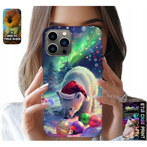 Custodia per iPhone 13 PRO - Custodia con orsetti e palline di Natale + lamina (1/5)