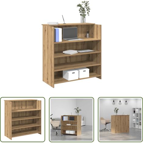 vidaXL Tresen - Empfangstheke Artisan-Eiche 100x50x103,5 cm Holzwerkstoff (1/5)