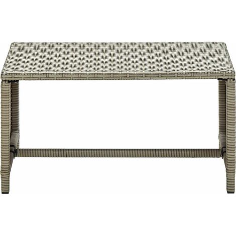 vidaXL Mesa de centro de ratán sintético beige 70x40x38 cm (1/2)