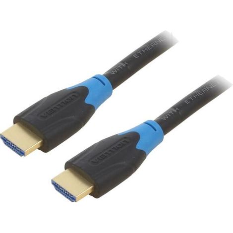 Cable HDMI 2.0 prise male des deux cotes UHD 4K 3D 0.5m - Noir
