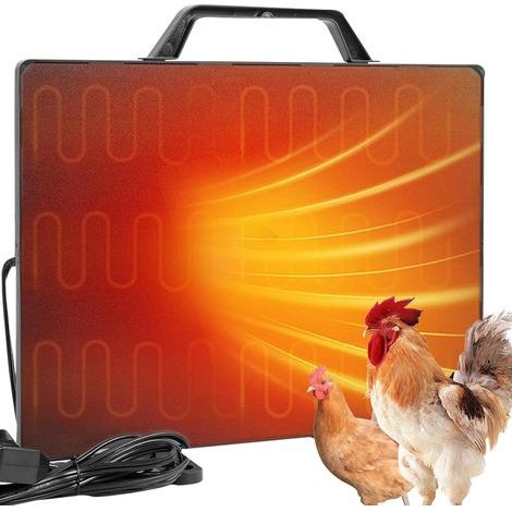 Winterheizung für Hühnerställe, sicheres 140-W-Radialheizpaneel mit ETL-Zertifizierung, leises und mattes Design, ideal für den Einsatz in Hühnerställen und für Kleintiere. (1/5)