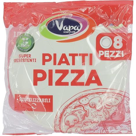 PIATTI PER PIZZA VAPA 33 CM 8PZ SUPER RESISTENTI RIUTILIZZABILI (1/3)